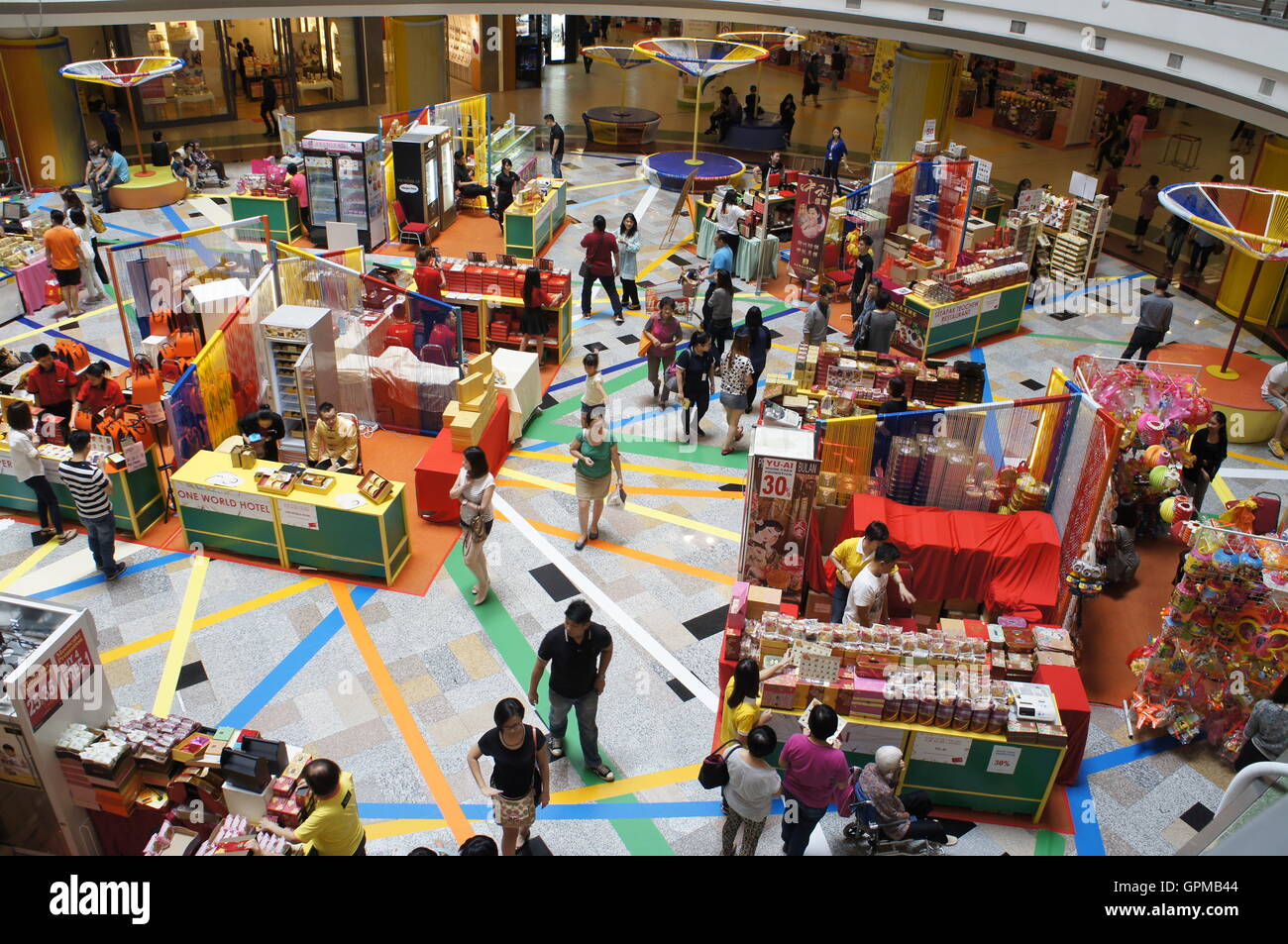 Mooncake festival bazar dans un centre commercial, la Malaisie Banque D'Images