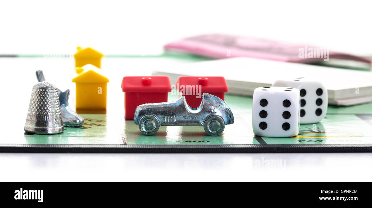 Jeu de Monopoly Banque D'Images
