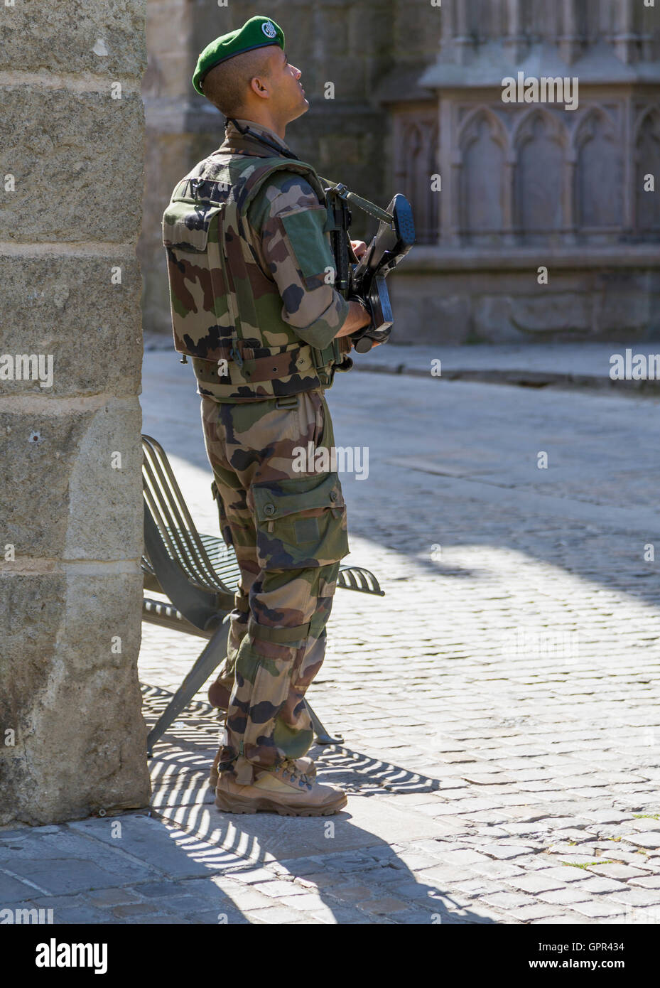 Soldat français de garde Banque D'Images