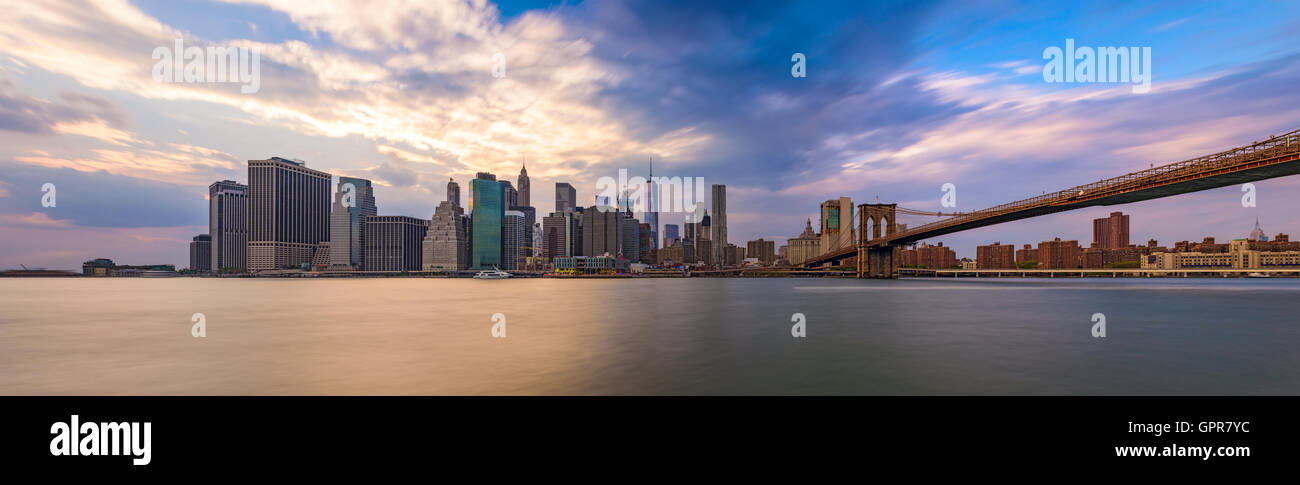 New York City Skyline panorama. Banque D'Images