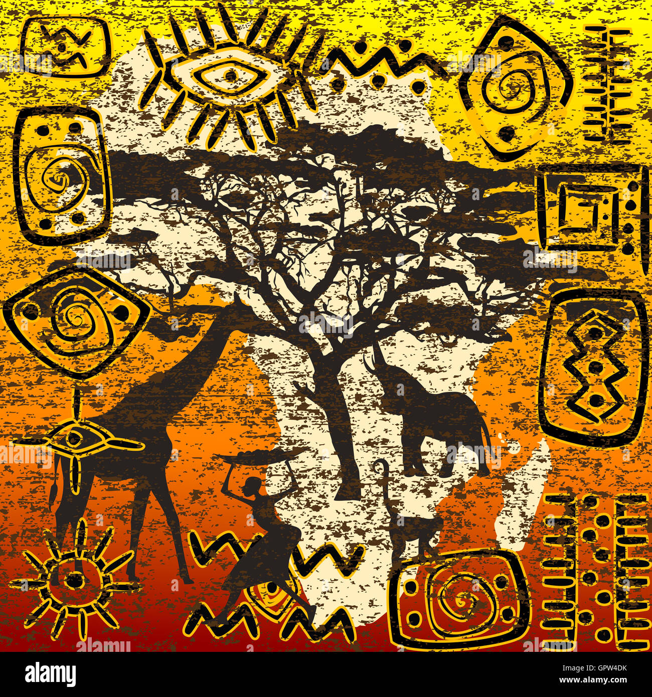 Série des symboles africains Banque D'Images