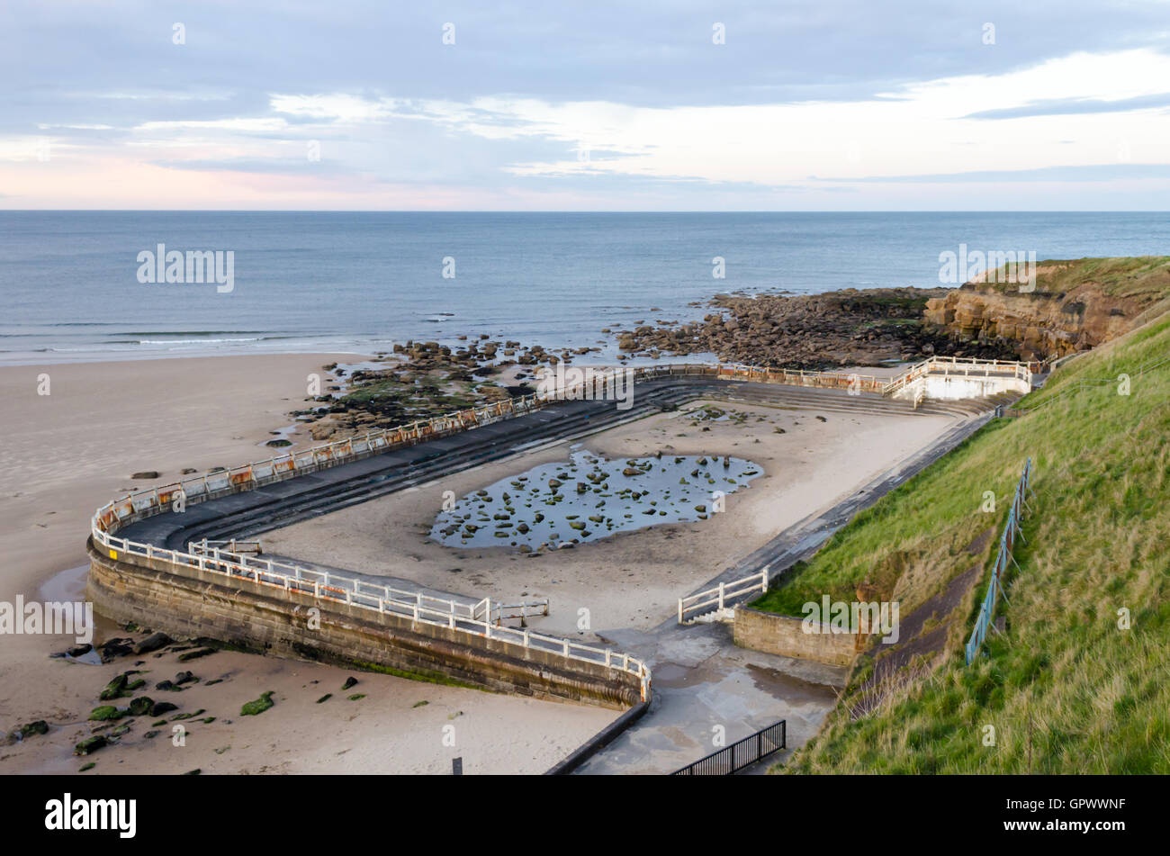 Tynemouth piscine extérieure (lido) à tynemouth longsands, Banque D'Images