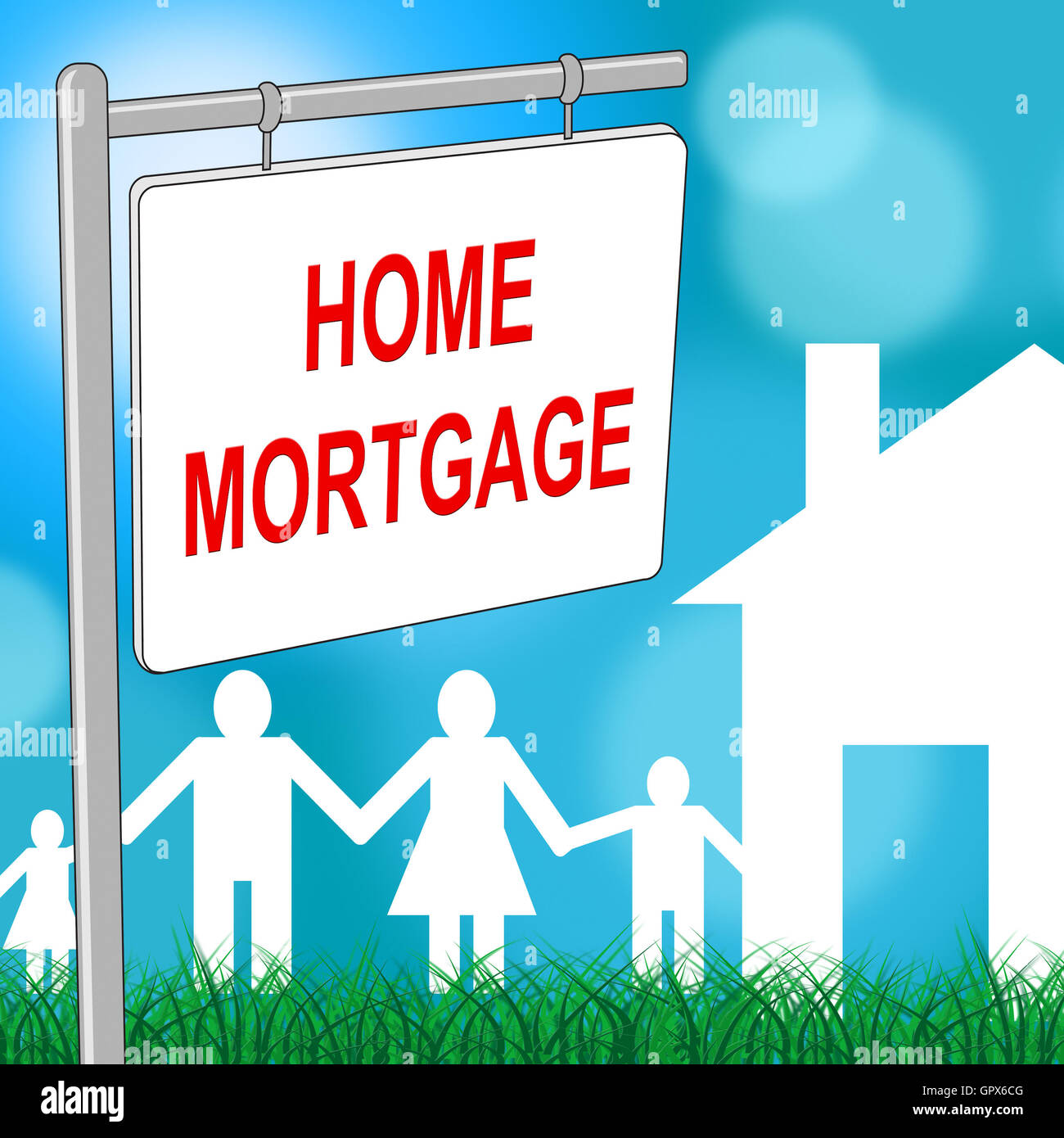 Sens de prêt hypothécaire à l'Habitation et logement Propriétés Banque D'Images