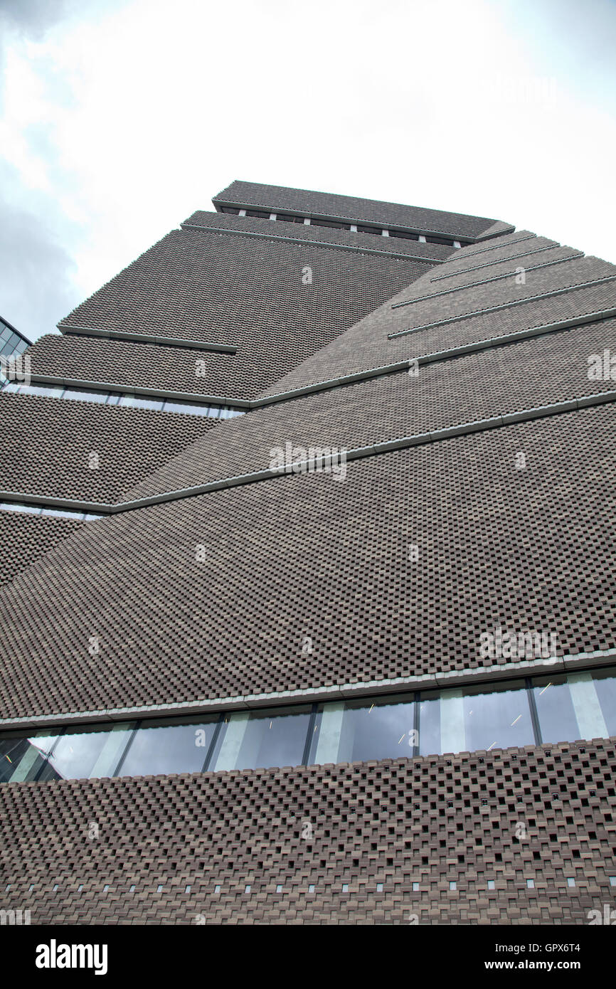 Tate Modern's Nouveau commutateur Extension Maison Architecture Extérieure - London UK Banque D'Images