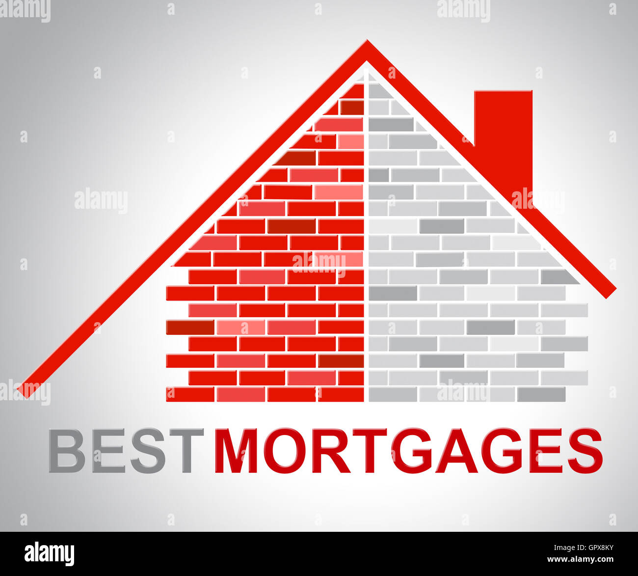 Prêts hypothécaires meilleurs montrant l'Immobilier et Ultimate Banque D'Images