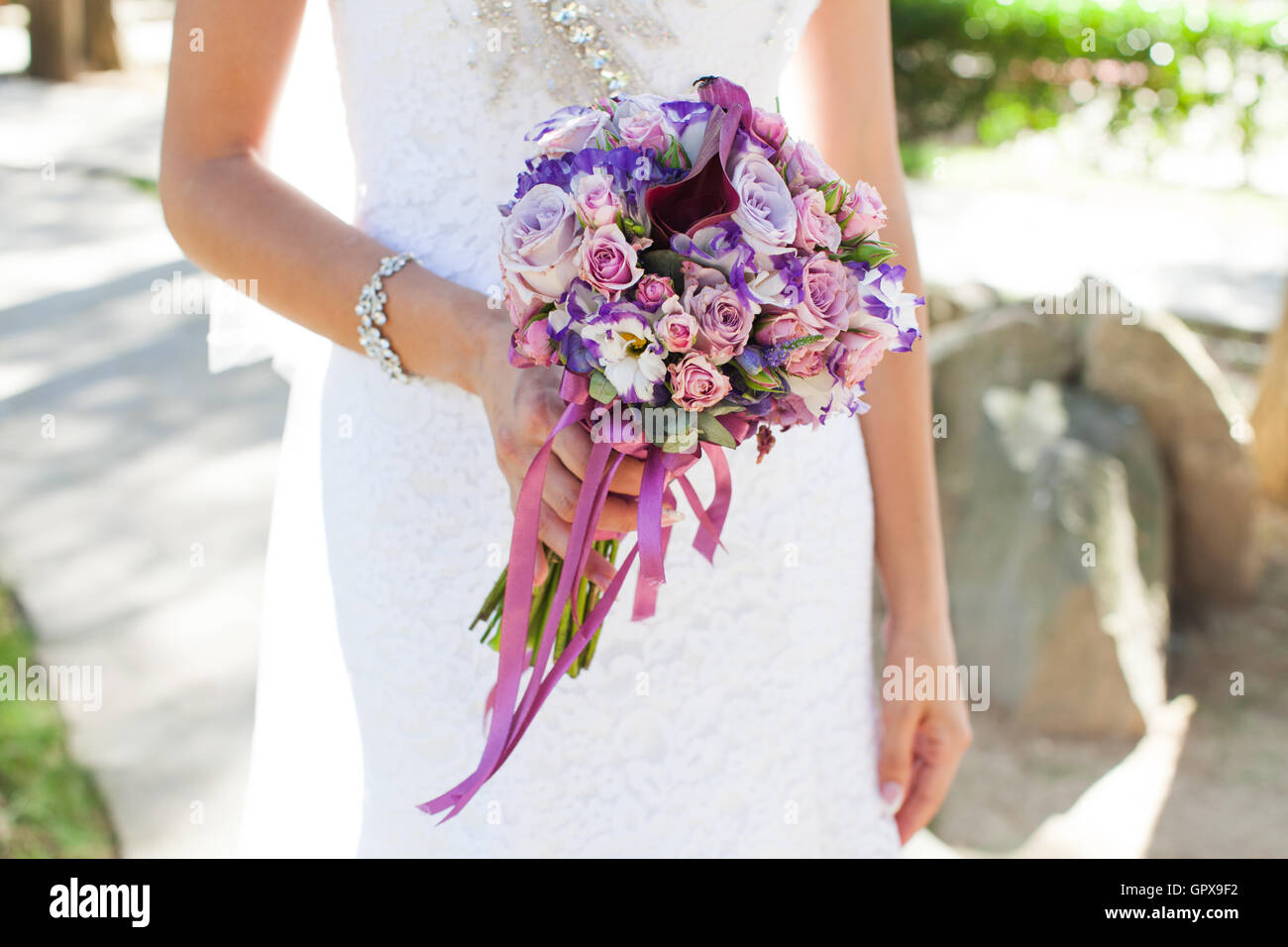 Beau bouquet de mariage Banque D'Images