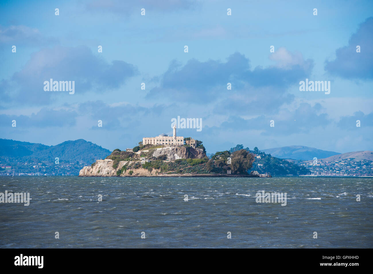 L'île d'Alcatraz à San Francisco, USA. Banque D'Images
