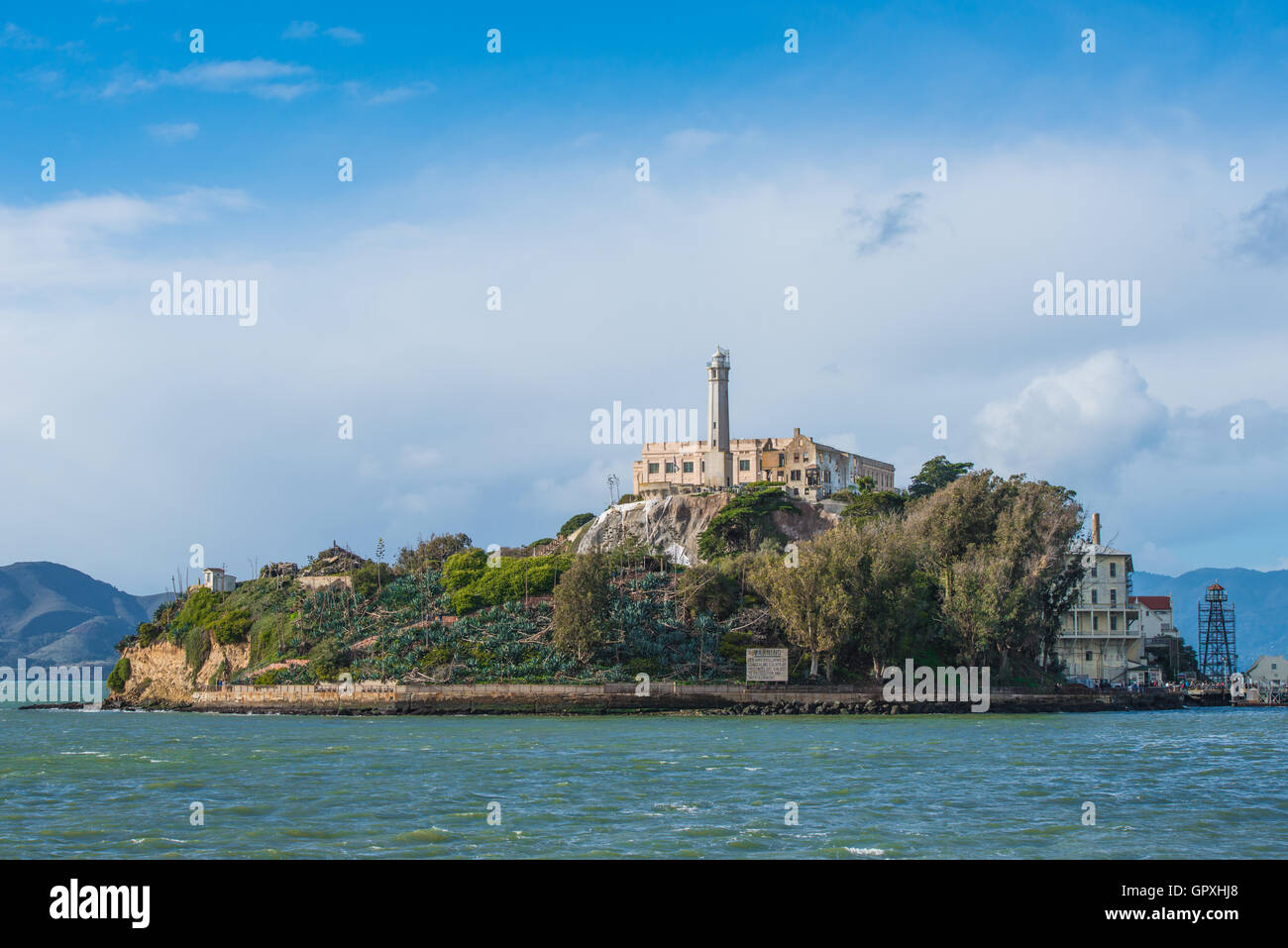 L'île d'Alcatraz à San Francisco, USA. Banque D'Images
