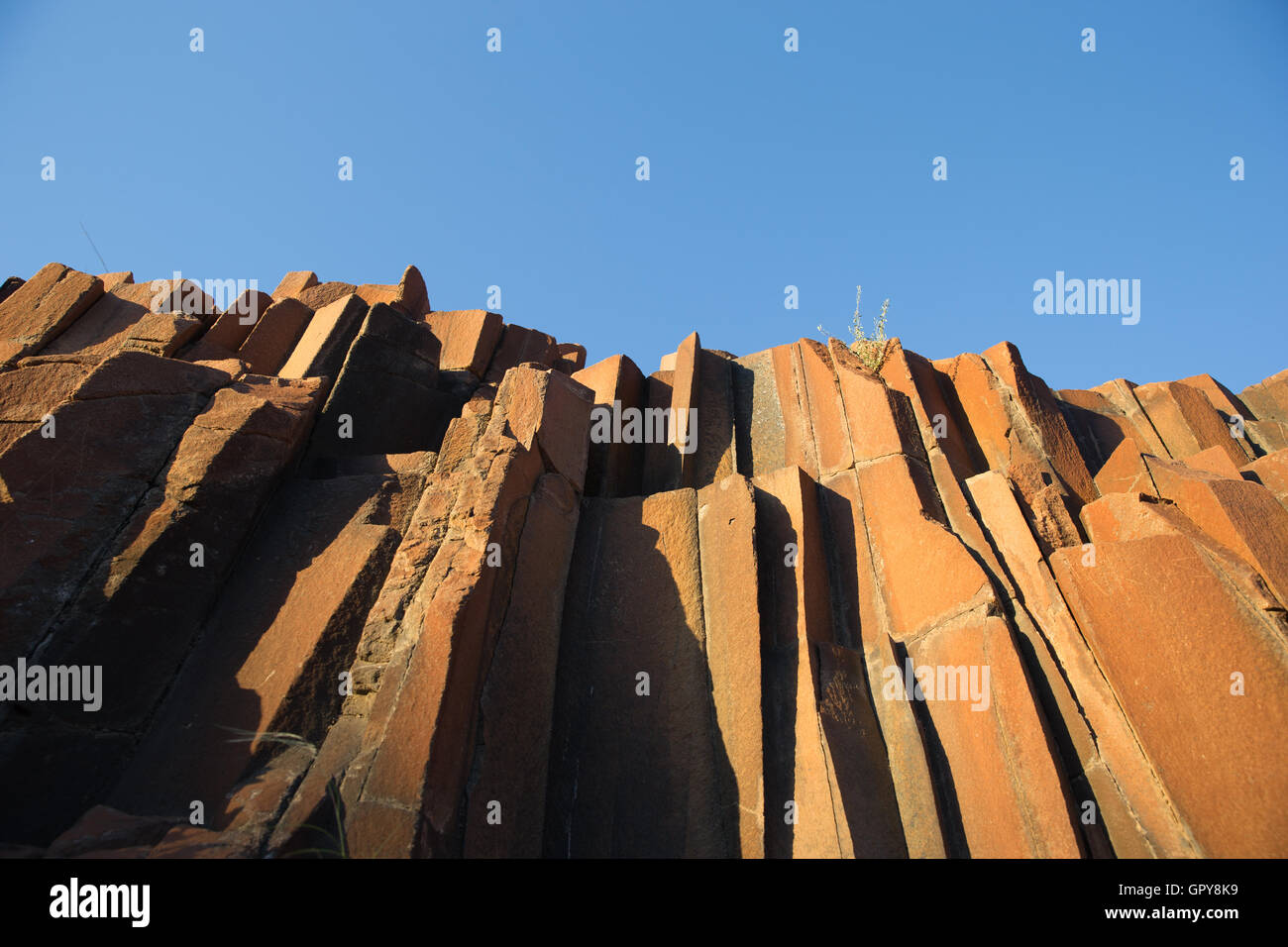 Les tuyaux d'orgue, un pilier de roche dolérite formation Banque D'Images