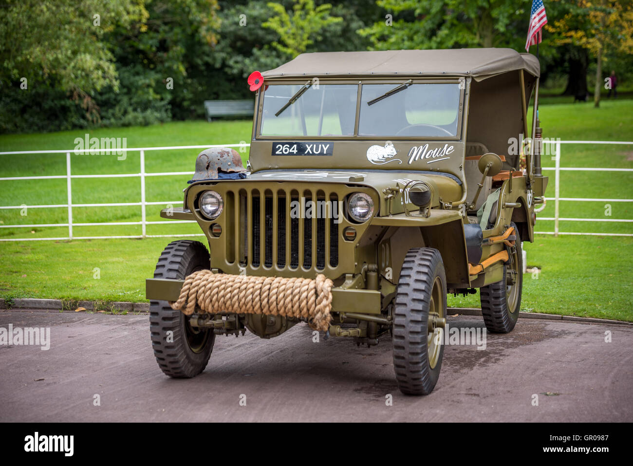 World War 2 jeep de l'Armée américaine Banque D'Images