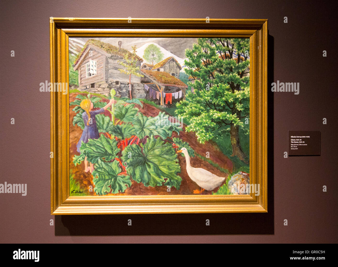 'Les oies' 1925-1926 huile sur toile par Nikolaï Astrup 1880-1928, Kode 4 art gallery Bergen, Norvège Banque D'Images