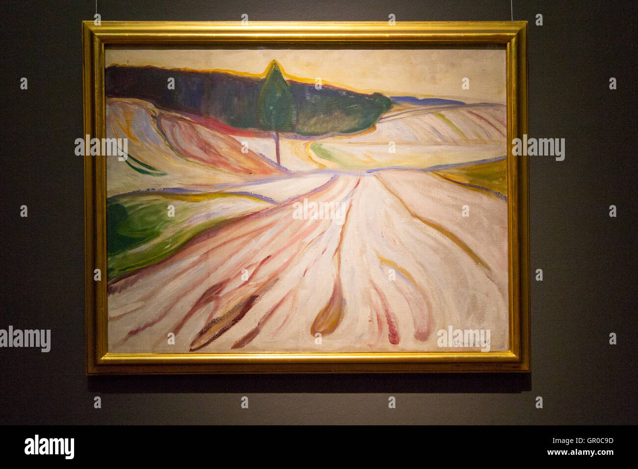"Paysage d'hiver de Thuringen" huile sur toile 1906 d'Edvard Munch 1863-1944, Kode 3 art gallery Bergen, Norvège Banque D'Images