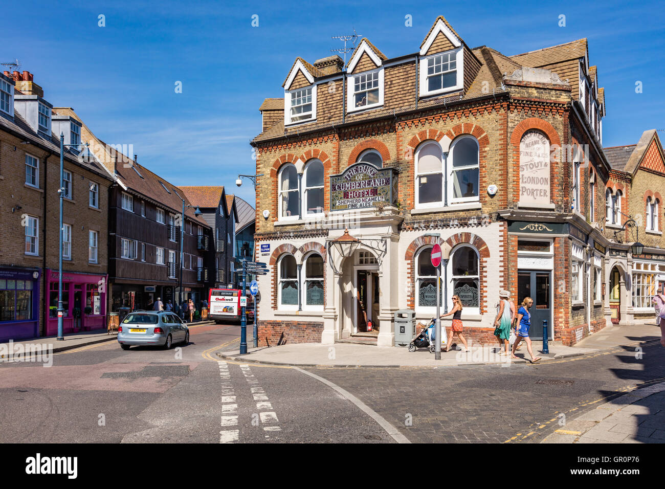 Le duc de Cumberland Hotel, un pub Shepherd Neame, Whitstable, Kent, UK Banque D'Images