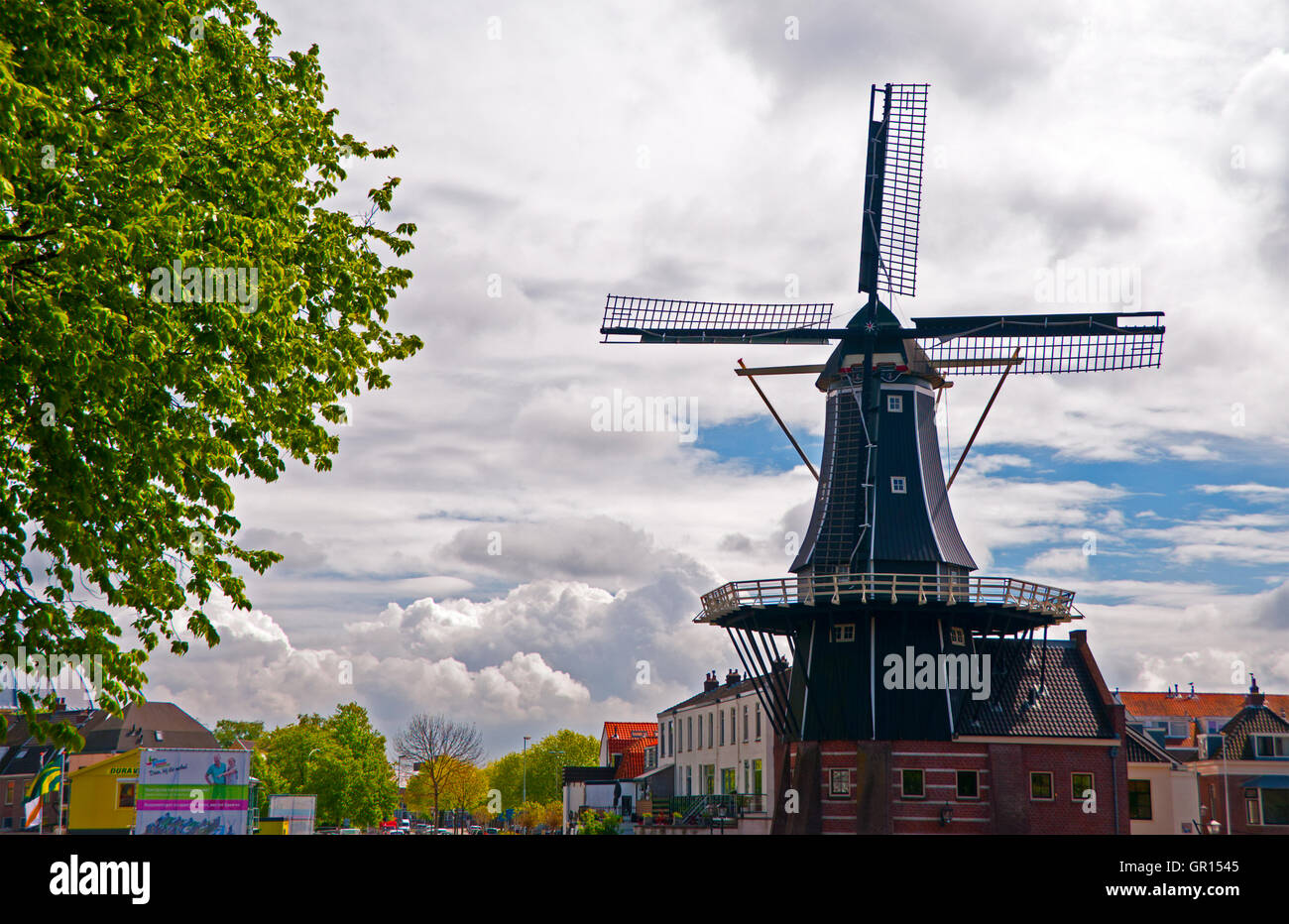 Adriaan de moulin à Haarlem, Hollande, Pays-Bas Banque D'Images