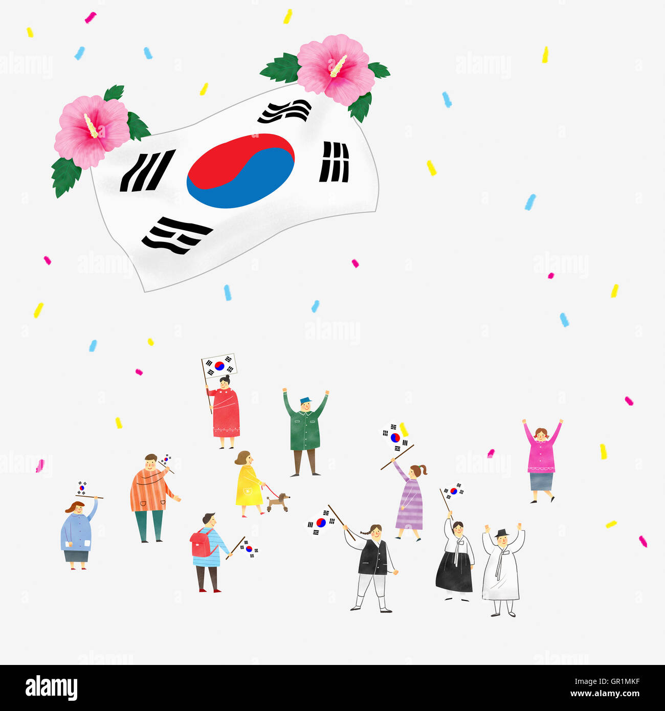 Mouvement pour l'indépendance de la Corée, de jour Banque D'Images