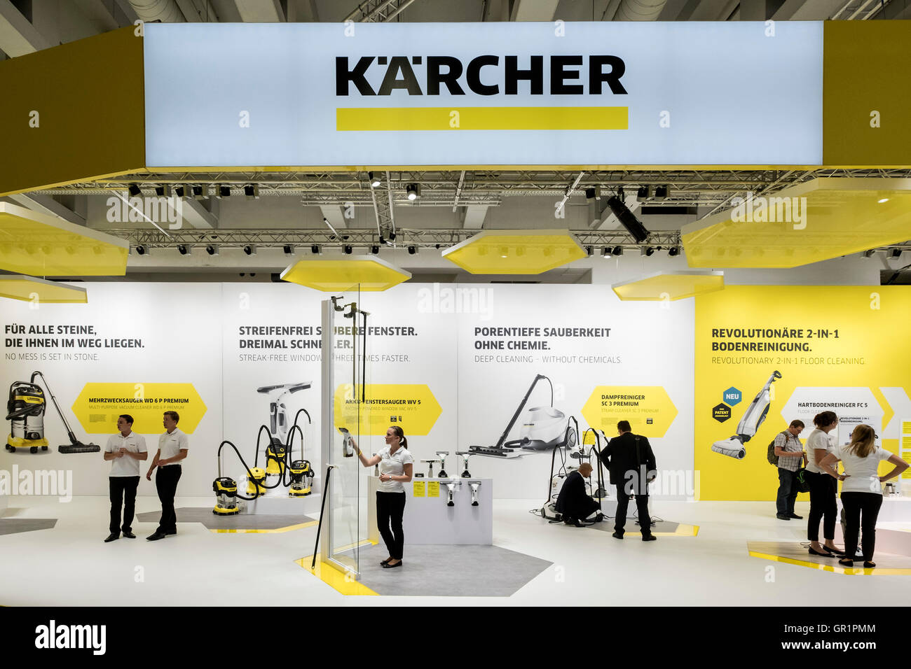Karcher stand à 2016 IFA (Internationale Funkausstellung Berlin), Berlin, Allemagne Banque D'Images