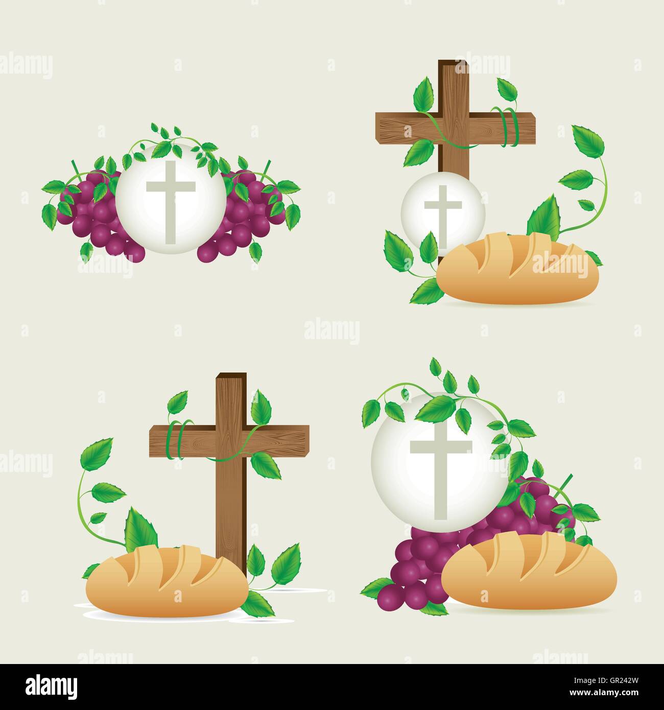 Sacrement eucharistique Illustration de Vecteur