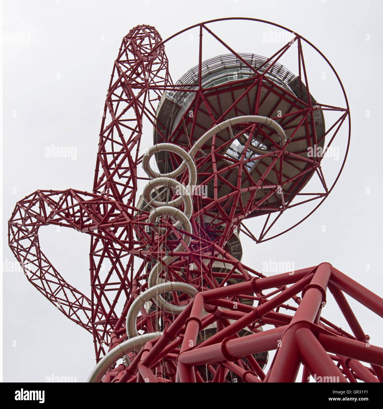 L'orbite d'ArcelorMittal dans le parc Queen Elizabeth Olympic Park, Londres. Banque D'Images