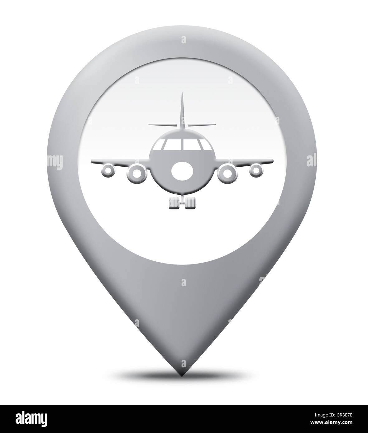 Emplacement de l'aéroport soit Place localité et de vol Banque D'Images