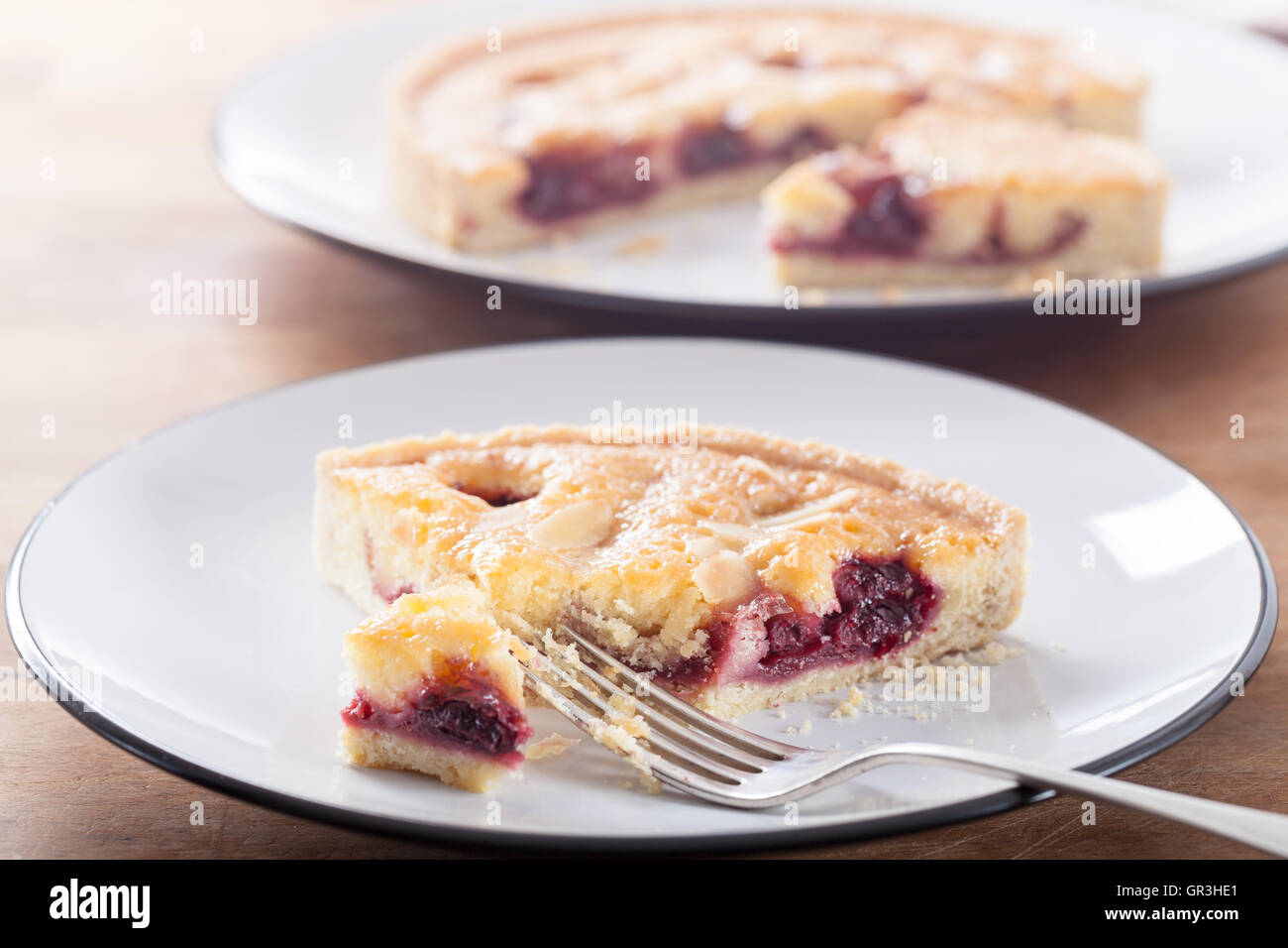 Cherry Bakewell Tart Banque D'Images