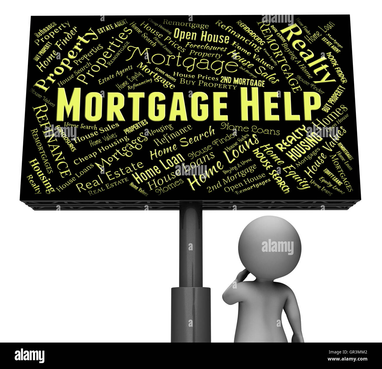 Aide hypothécaire Prêt à domicile et de résidence Représentant Banque D'Images