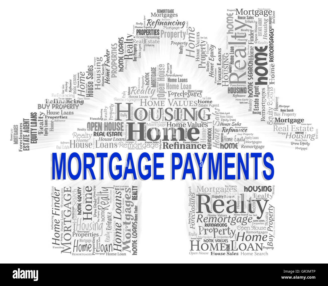 Paiements hypothécaires prêt à domicile et Loi montrant Banque D'Images