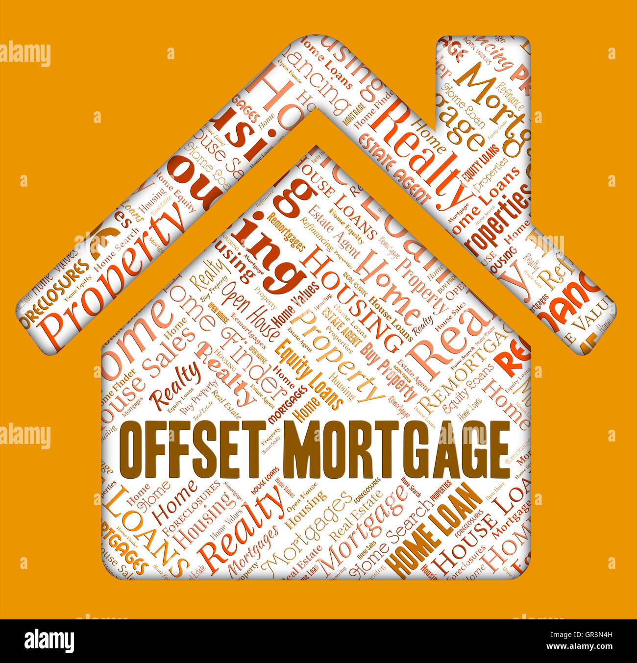 Hypothèques Offset sens prêt à domicile et les propriétés Banque D'Images