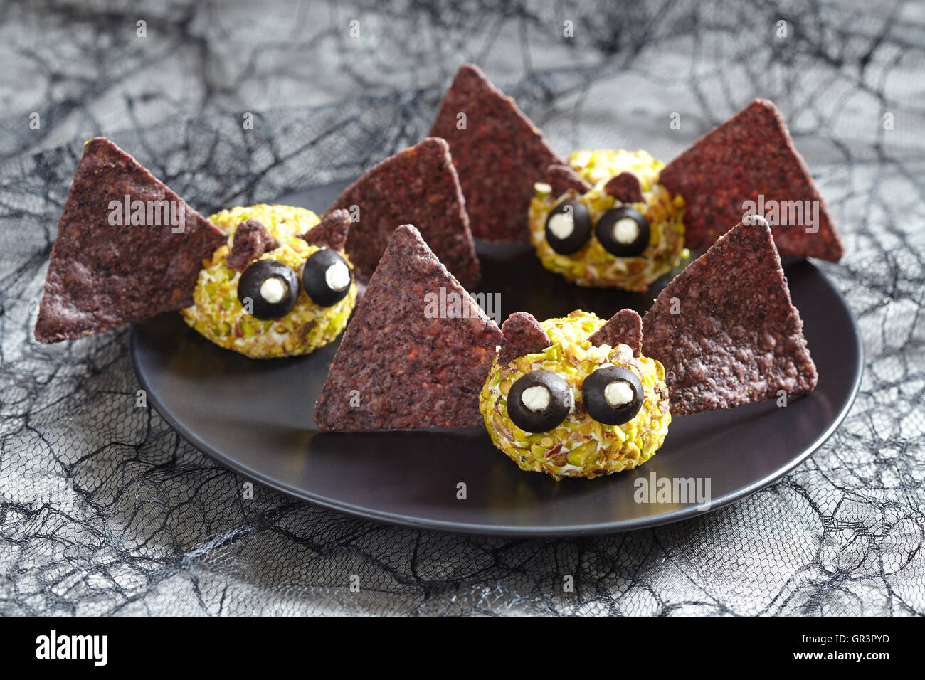 Boule de fromage bat mignon pour Halloween party Banque D'Images