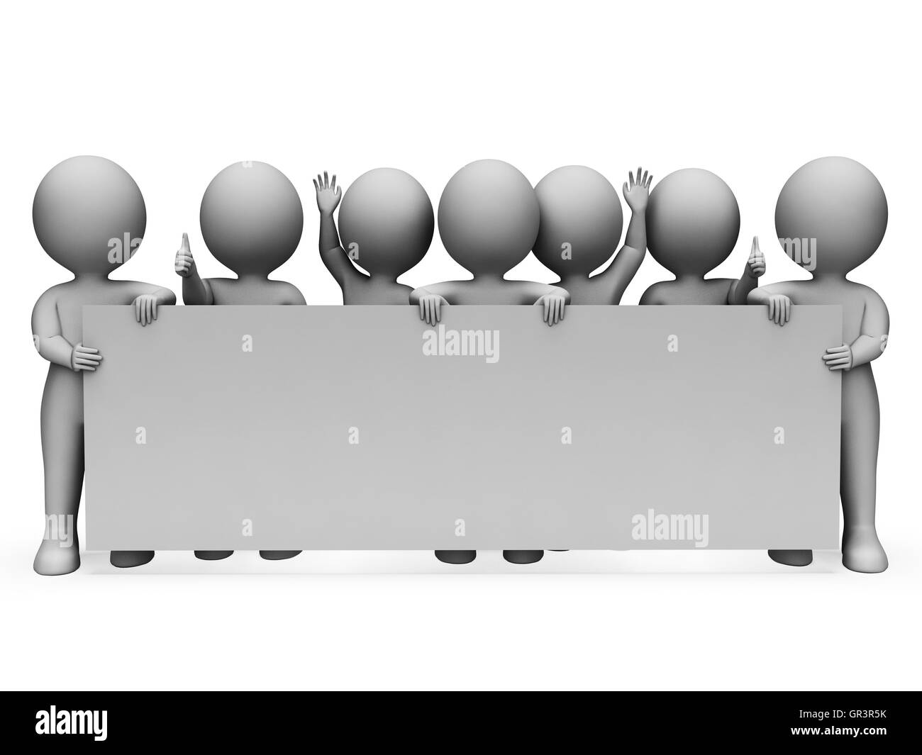 Vierge signe indiquant l'espace texte de l'étiquette et le rendu 3D Banque D'Images