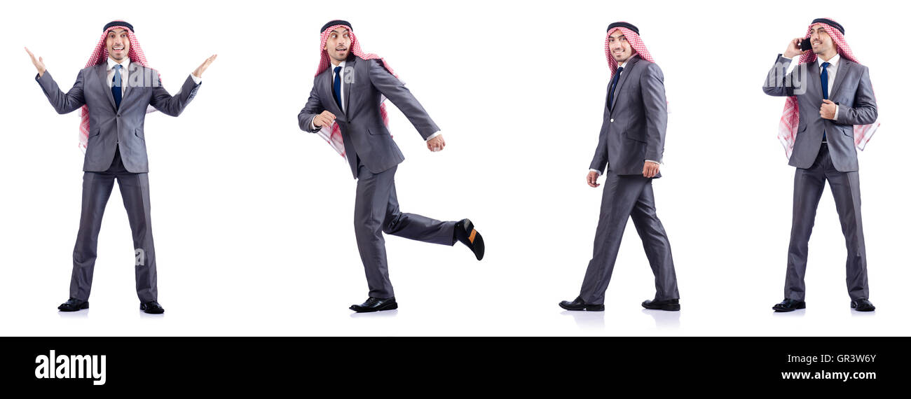 Ensemble de photos avec d'affaires arabes Banque D'Images