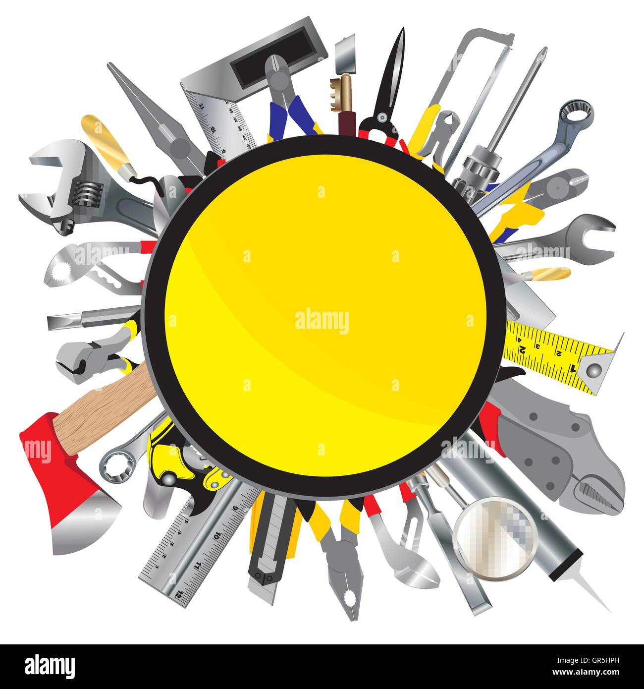 Réglable, accessoires, art, ax, l'arrière-plan, blade, calfeutrage, concept, construction, cut, cutter, danger, design, dessin Illustration de Vecteur