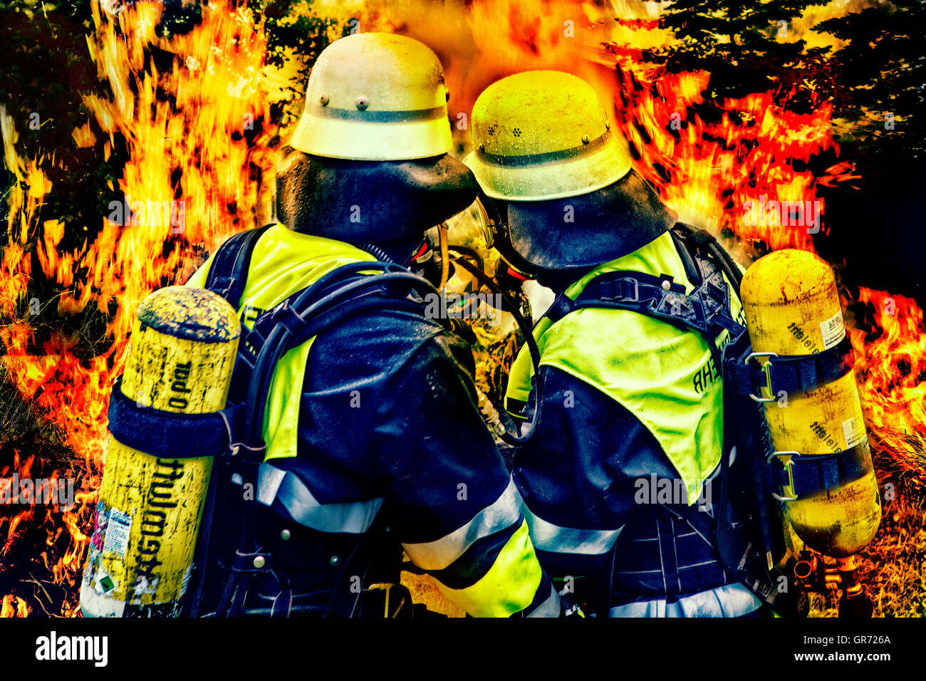 Pompiers Banque D'Images