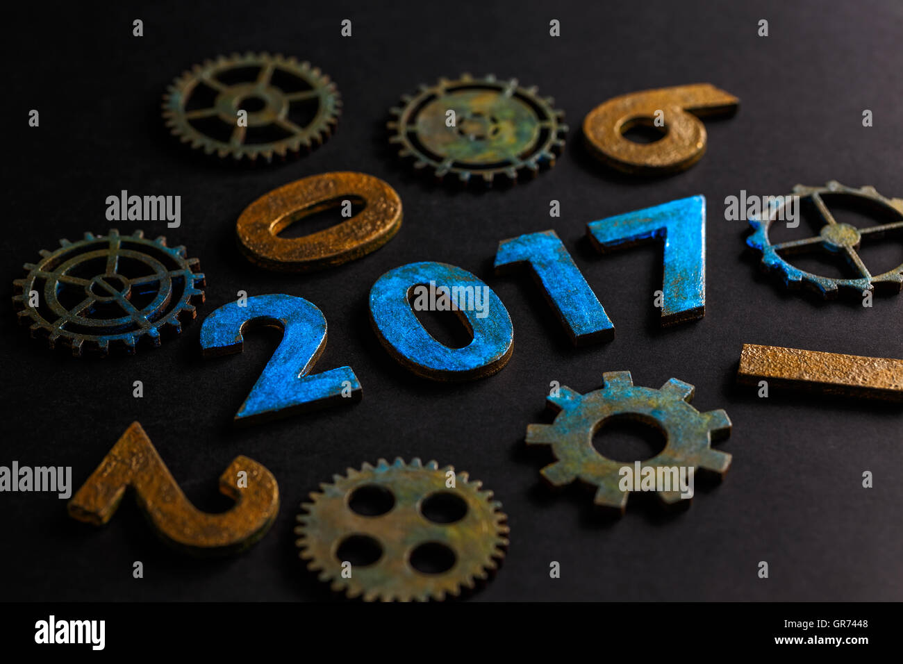 2016-2017 changement représente la nouvelle année 2017 Banque D'Images