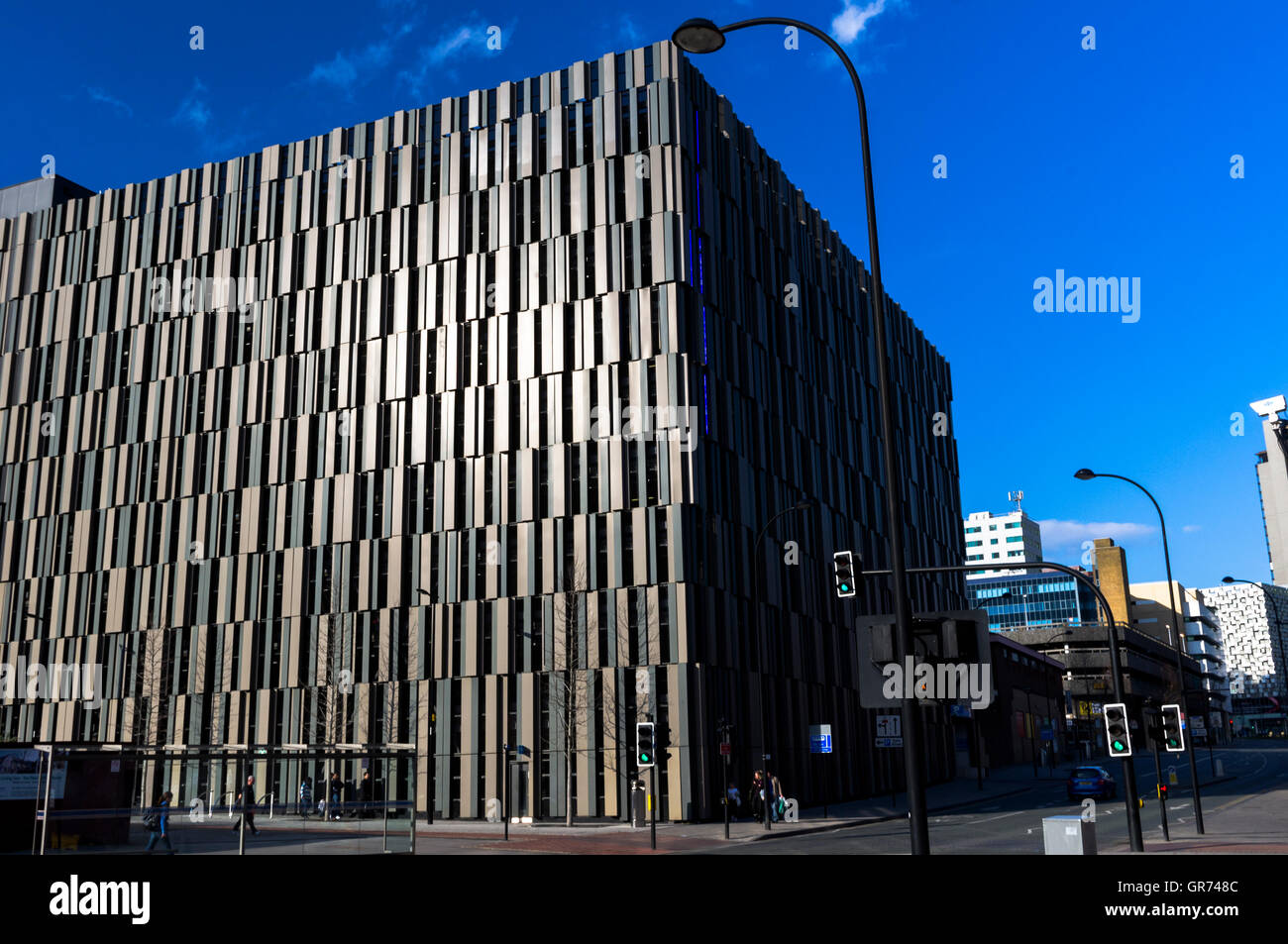 Sheffield - parking garage à plusieurs niveaux dans le centre-ville Banque D'Images