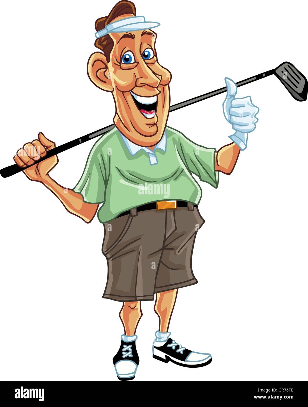 Cartoon Vector Illustration golfeur Illustration de Vecteur