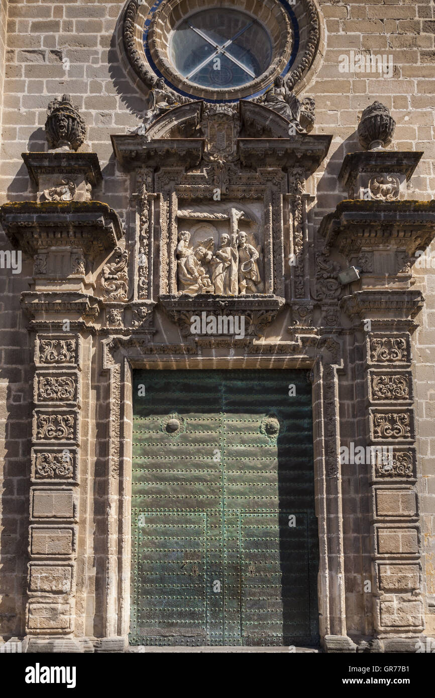 Portal Der Kathedrale à Jerez De La Frontera Banque D'Images