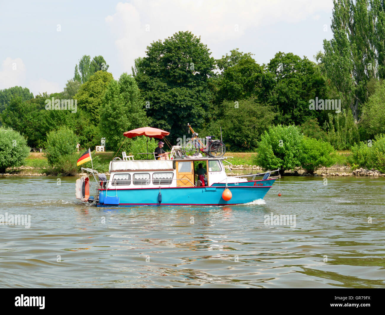 Excursion en bateau sur le Rhin Allemagne Europe Banque D'Images