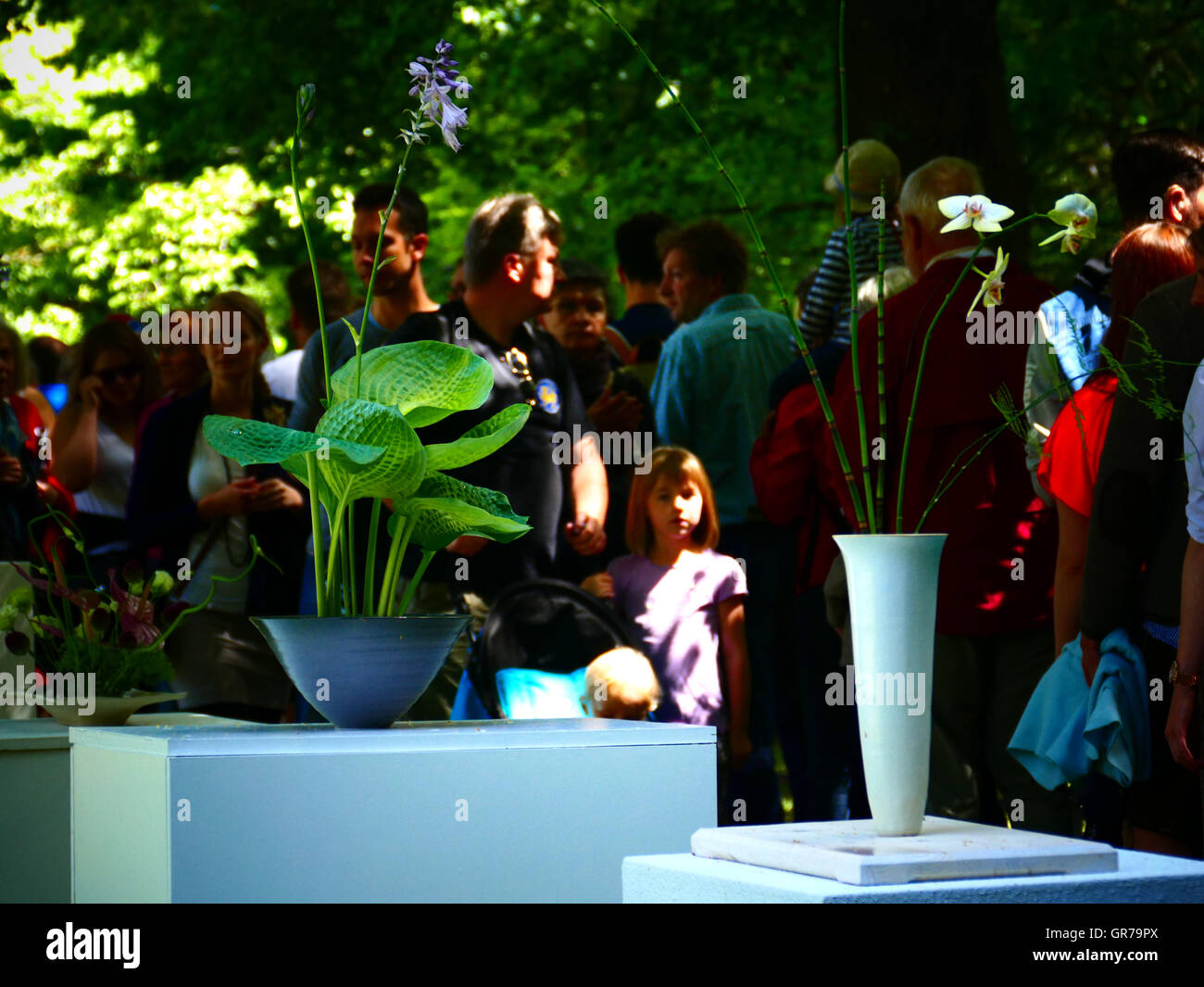 Ikibana d'arrangement de fleur Jardin Anglais de Munich Allemagne Europe Banque D'Images