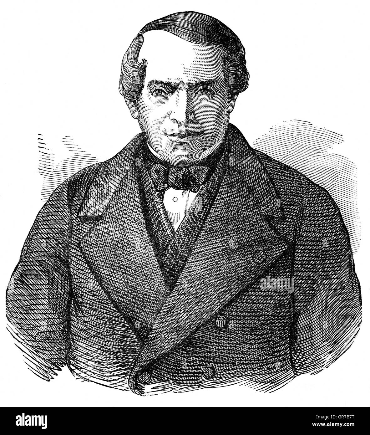 Baron Lionel Nathan de Rothschild (1808 - 1879) était un banquier, homme politique et philanthrope qui a été membre de la famille de banquiers ROTHSCHILD éminents de l'Angleterre. Il est devenu le premier juif pratiquant à siéger en tant que membre du Parlement du Royaume-Uni. Banque D'Images