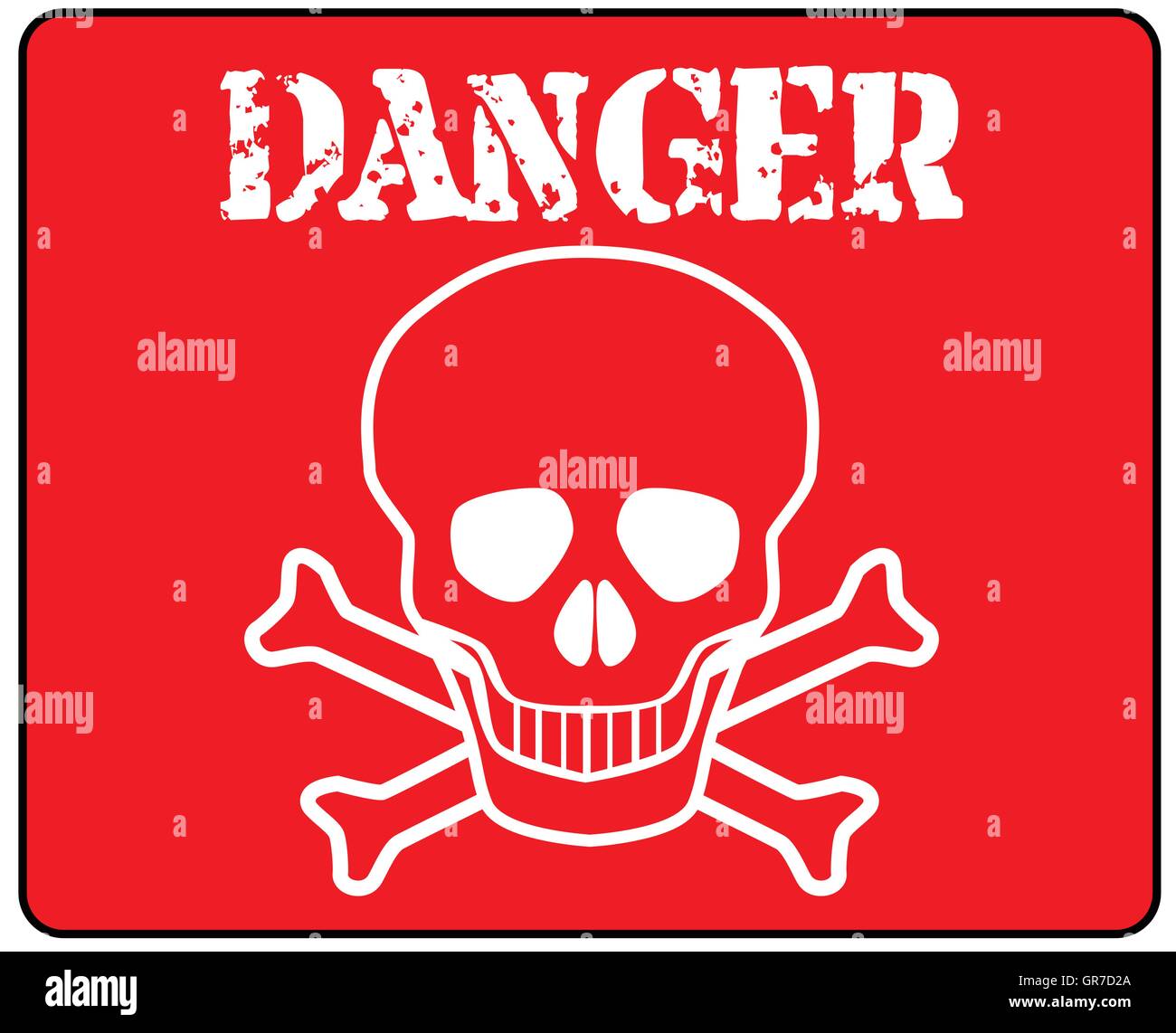 Panneau de danger rouge et blanc Banque d'images vectorielles - Alamy