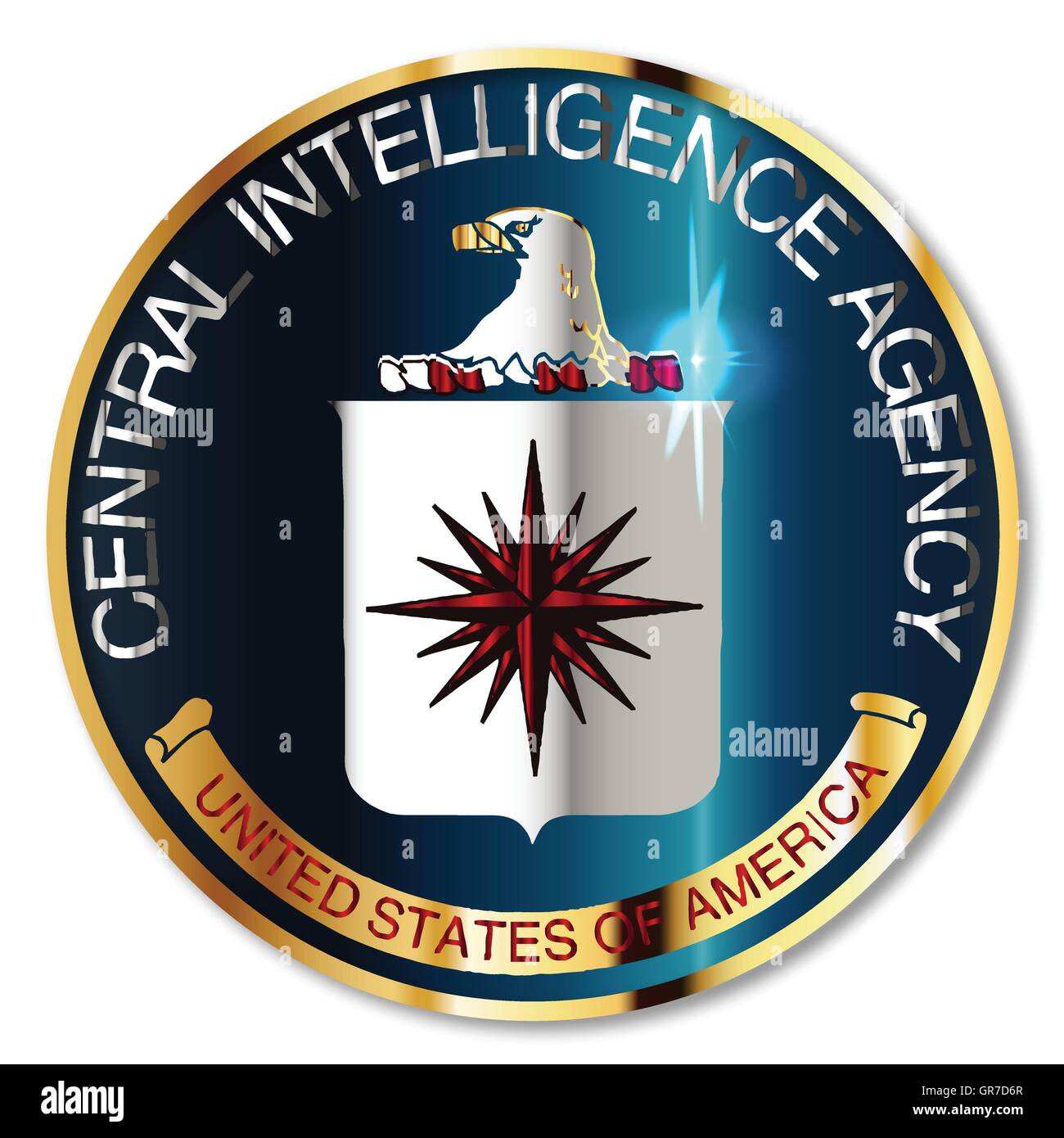 Logo de la Central Intelligence Agency des États-Unis d'Amérique Illustration de Vecteur