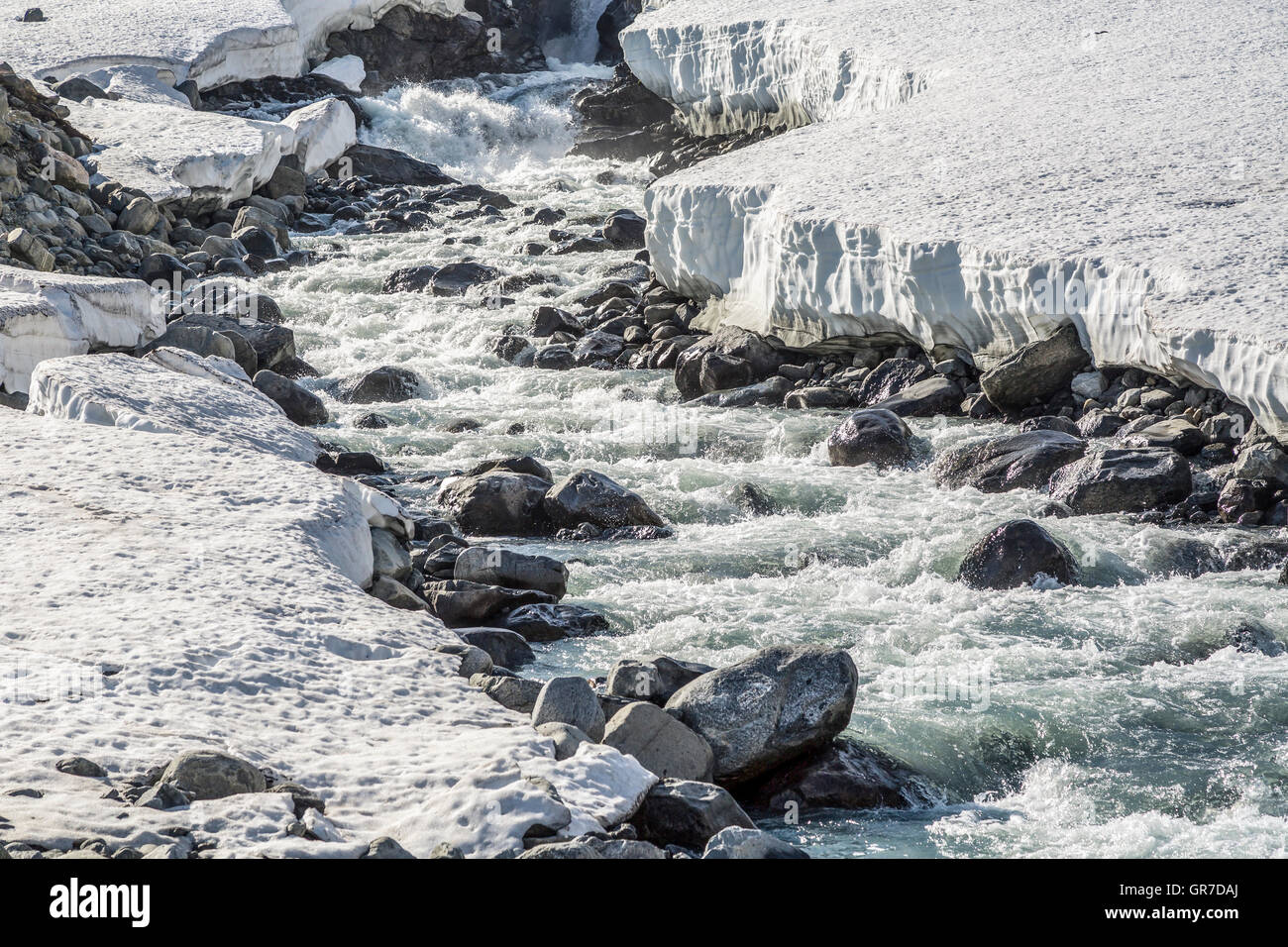 La hausse des températures à briser la glace Banque D'Images