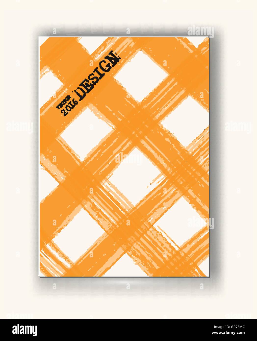 Brochure avec des cellules d'Orange. Illustration de Vecteur