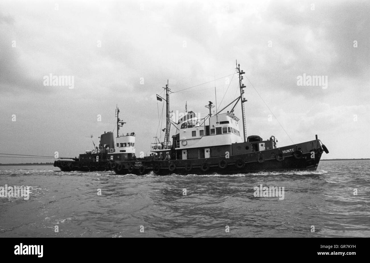 Remorqueur Bremerhaven 1972 P.C. Banque D'Images