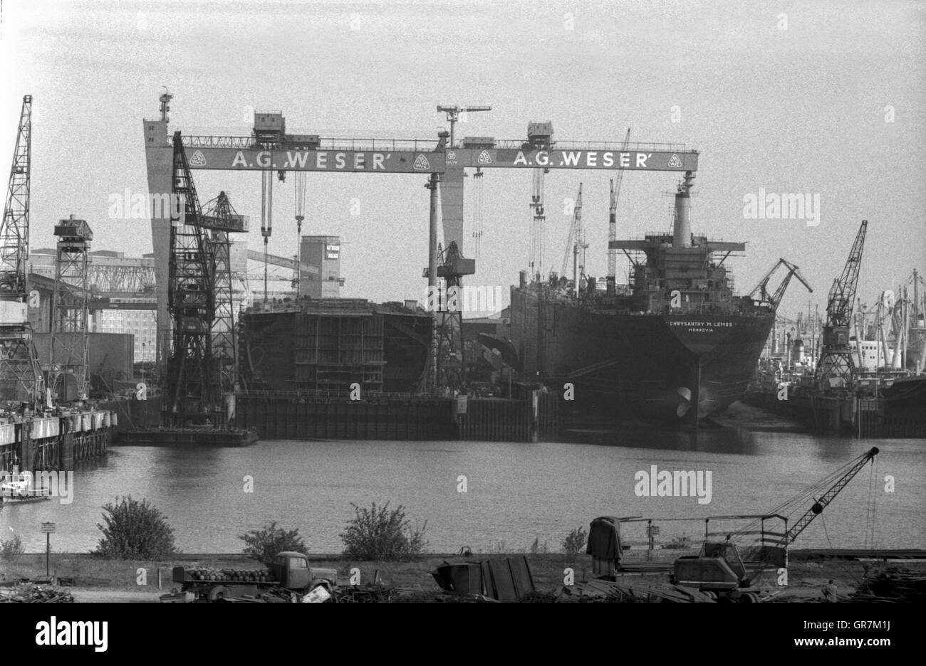 Shipyard Ag Weser Bremen Bw 1971 Banque D'Images