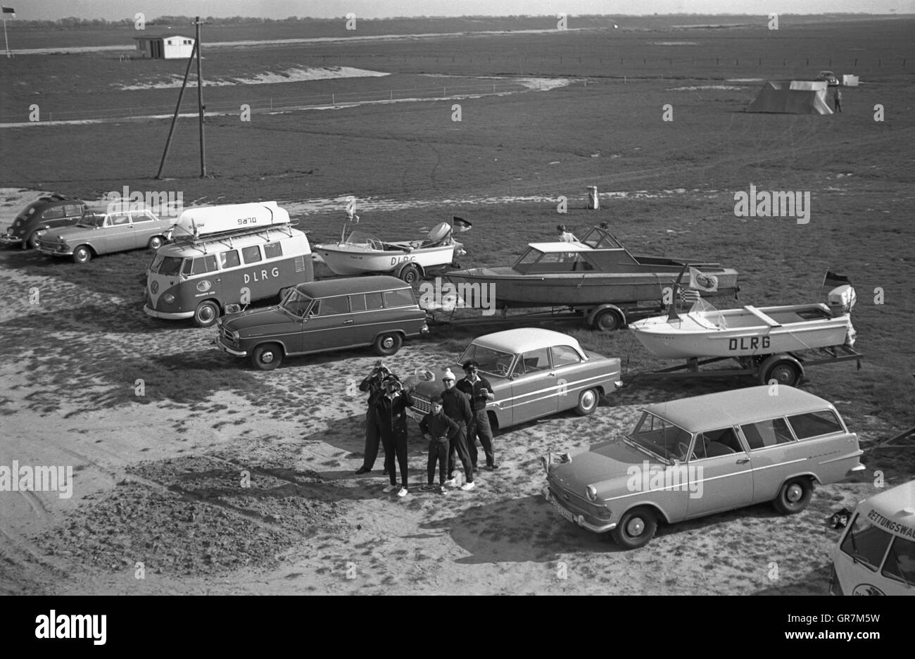 Plage Mer du Nord 1965 P.C. Banque D'Images