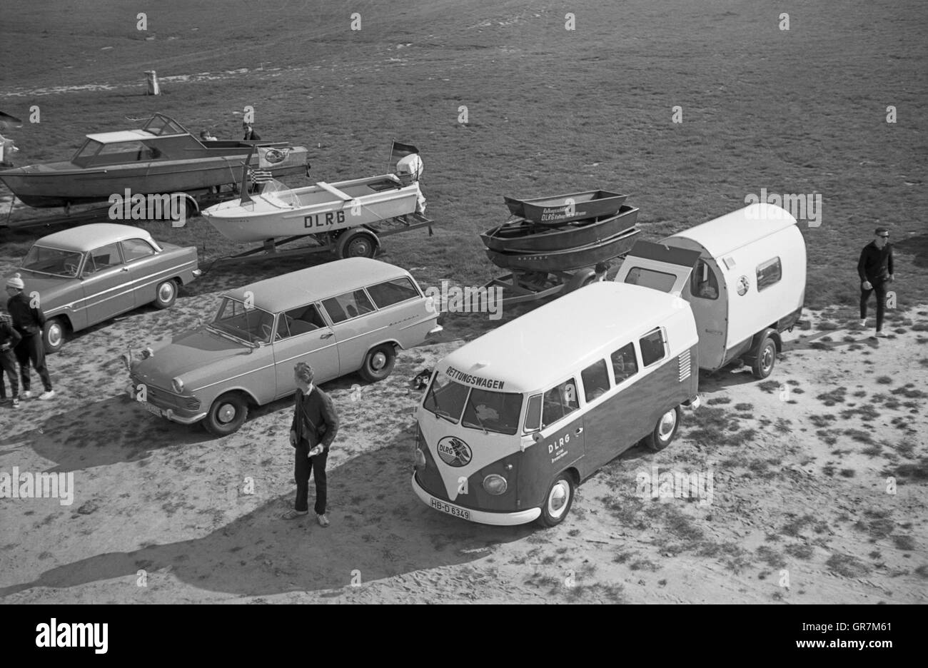 Plage Mer du Nord 1965 P.C. Banque D'Images