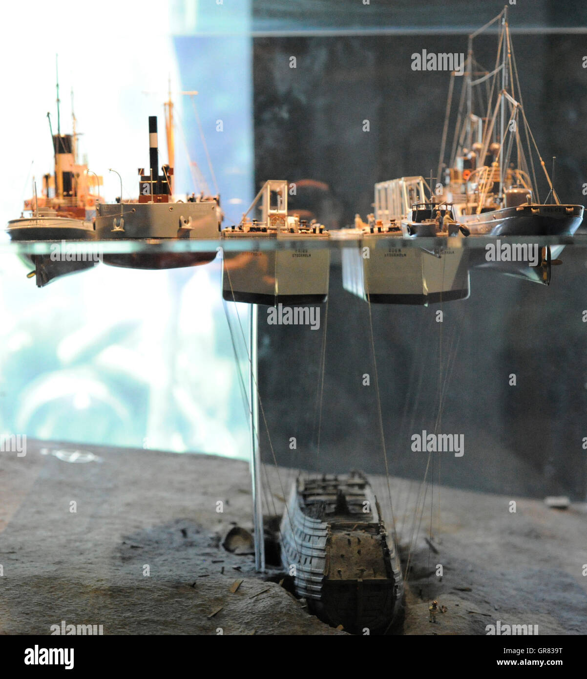 Warship Vasa. Construit 1626-1628. Modèle qui explique le canot de secours. Musée Vasa. Stockholm. La Suède. Banque D'Images