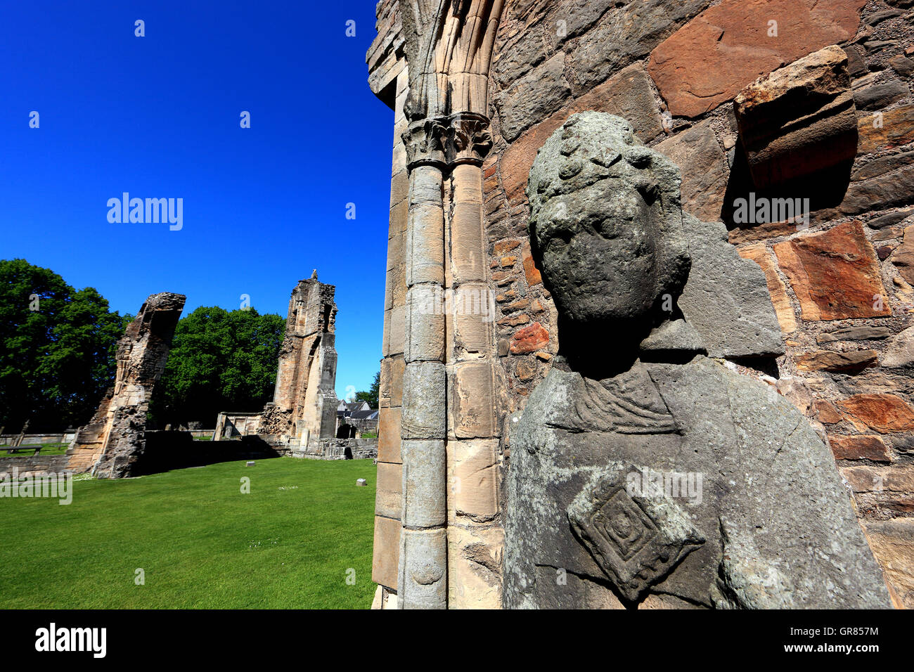 L'Écosse, Highlands, Elgin, ruine de la cathédrale, de la figure, la basilique gothique, appelé lanterne des north Banque D'Images