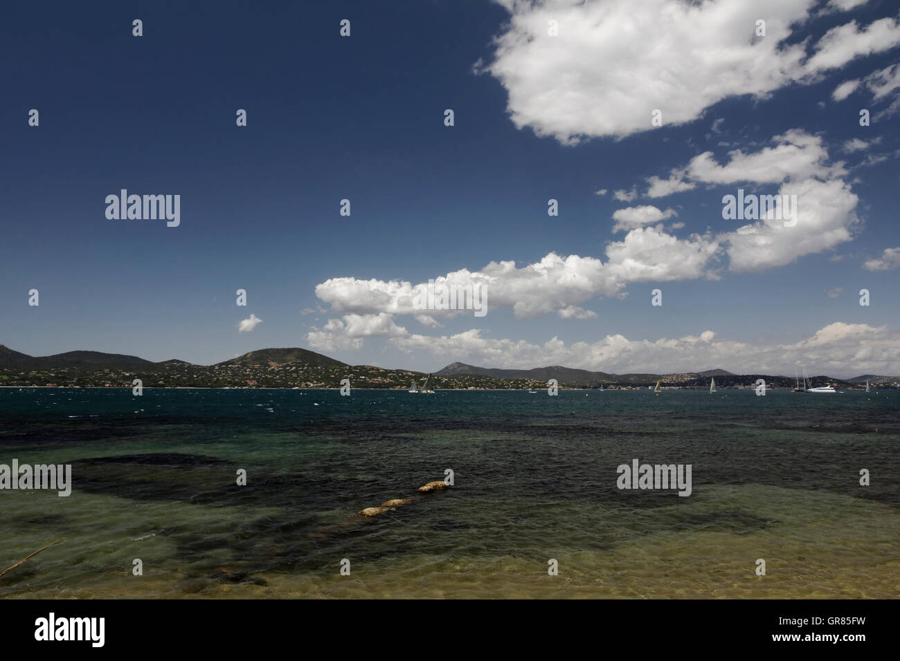 Golfe de Saint Tropez sur la côte d'Azur, France, Europe du Sud Banque D'Images